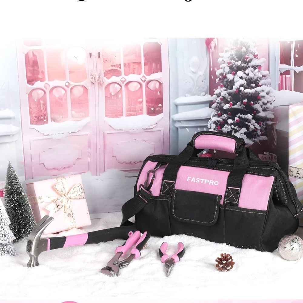 Pink and Black Home Tool Kit - Picture 2 of 9